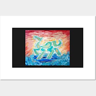 Abstract Horse Acrylic Painting Posters and Art